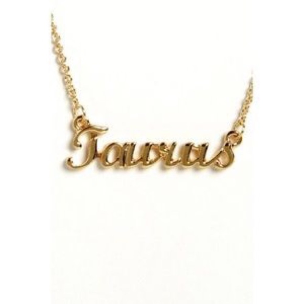 LAST ONE SALE Taurus Zodiac Cursive Necklace - Picture 2 of 2